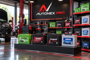 Car Battery Shop in Kerala featuring Amaron, Exide, Livguard and Luminous car batteries